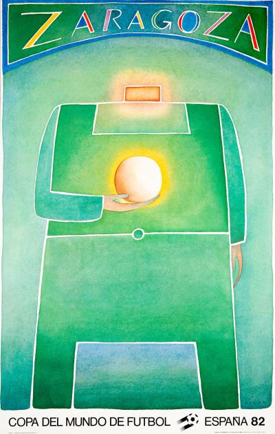 Jean-Michel FOLON : Copa del Mundo de futbol 1982 - Lithographie originale signée 2