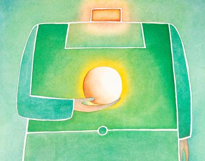 Jean-Michel FOLON : Copa del Mundo de futbol 1982 - Lithographie originale signée 2
