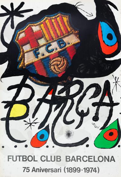 Joan MIRO : FCB, Futbol Club Barcelona - Lithographie originale signée