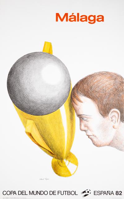 Roland TOPOR : Copa del Mundo de futbol 1982 - Lithographie originale signée 2