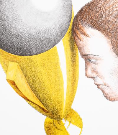 Roland TOPOR : Copa del Mundo de futbol 1982 - Lithographie originale signée 2