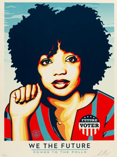 Shepard FAIREY (OBEY) : Power to the Polls- Sérigraphie originale signée 2