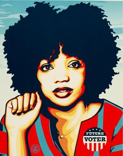 Shepard FAIREY (OBEY) : Power to the Polls- Sérigraphie originale signée 2