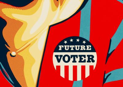 Shepard FAIREY (OBEY) : Power to the Polls- Sérigraphie originale signée 2