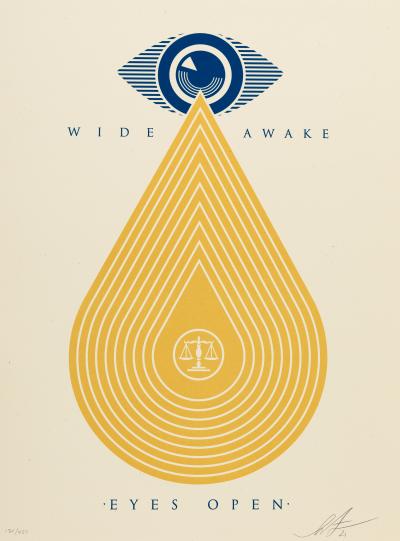 Shepard FAIREY (OBEY) : Earth Crisis, Eyes open - Sérigraphie originale signée 2