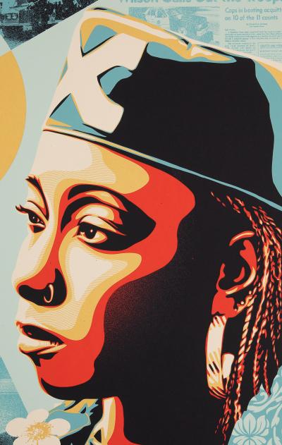 Shepard FAIREY (OBEY) : Eyes on the King Verdict - Sérigraphie originale signée 2