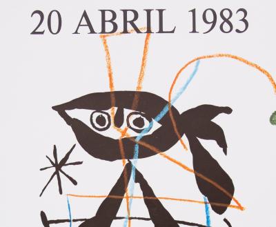 Joan MIRO : Exposition (Sala Gaspar 1983) - Affiche originale signée 2