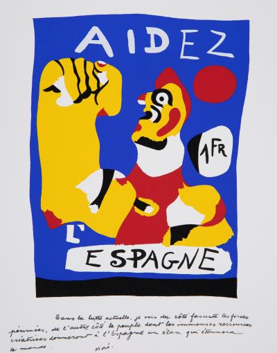 Joan MIRO : Aidez l'Espagne - Sérigraphie signée 2