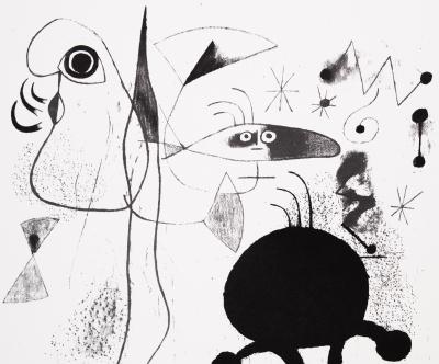 Joan MIRO : Barcelona, Personnages joyeux - Sérigraphie signée 2