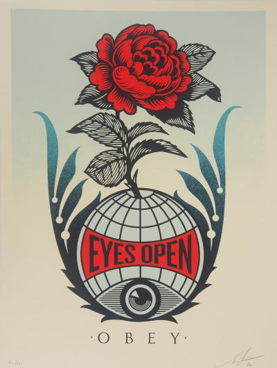 Shepard FAIREY (OBEY) : Eyes Open - Sérigraphie originale signée 2