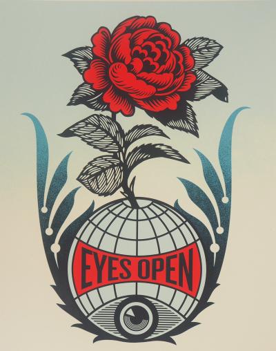 Shepard FAIREY (OBEY) : Eyes Open - Sérigraphie originale signée 2