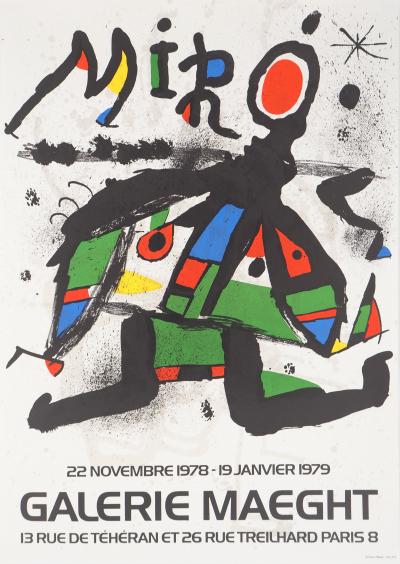 Joan MIRO : Exposition 1978 Galerie Maeght - Lithographie originale signée