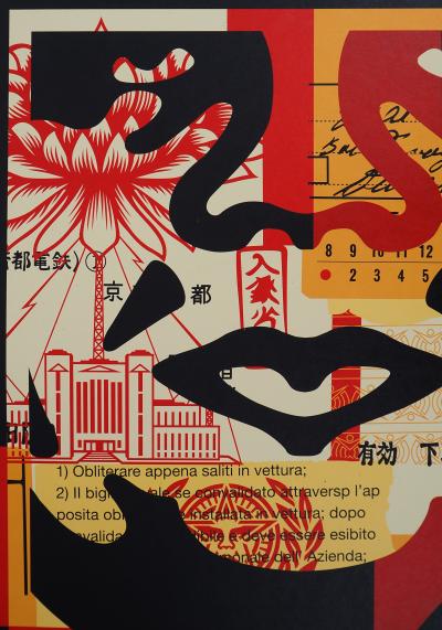 Shepard FAIREY (OBEY) : Face collage III - Sérigraphie originale signée 2