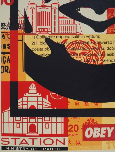 Shepard FAIREY (OBEY) : Face collage III - Sérigraphie originale signée 2