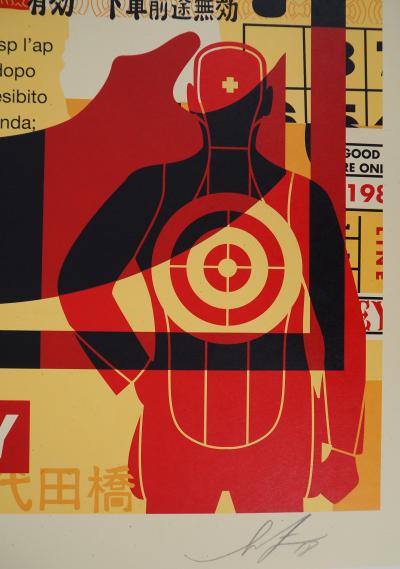 Shepard FAIREY (OBEY) : Face collage III - Sérigraphie originale signée 2