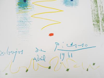 Pablo PICASSO: Abstract Face - Original signed lithograph 2