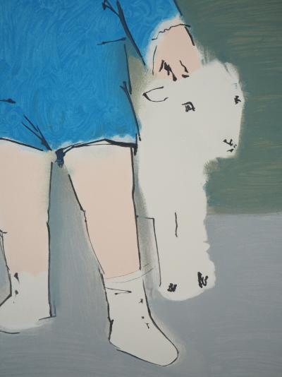 Pablo Picasso、A L'AGNEAU ET PERSONNAGES Pablo PICASSO : Enfant et agneau (Petit Paul Picasso