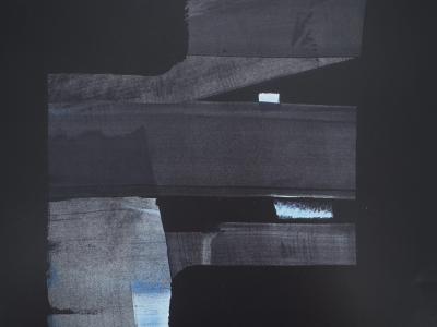 Pierre Soulages: Gouache auf Papier, 1973 – Originalplakat, signiert vom Soulages Museum 2