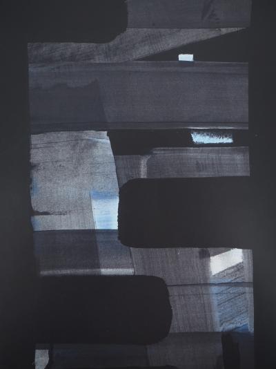 Pierre SOULAGES : Gouache sur papier 1973 - Affiche originale signée Musée Soulages 2