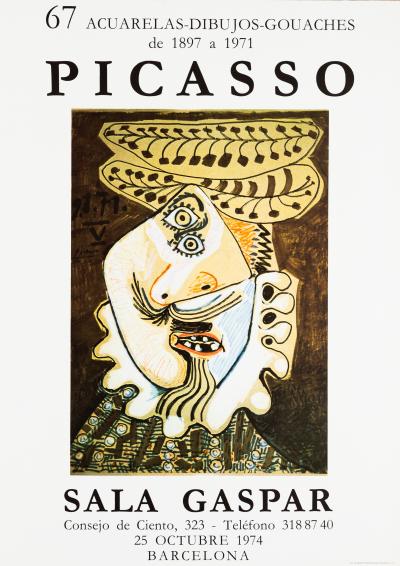 Pablo Picasso: Sala Gaspar Exhibition, Barcelona - Original signed poster 2