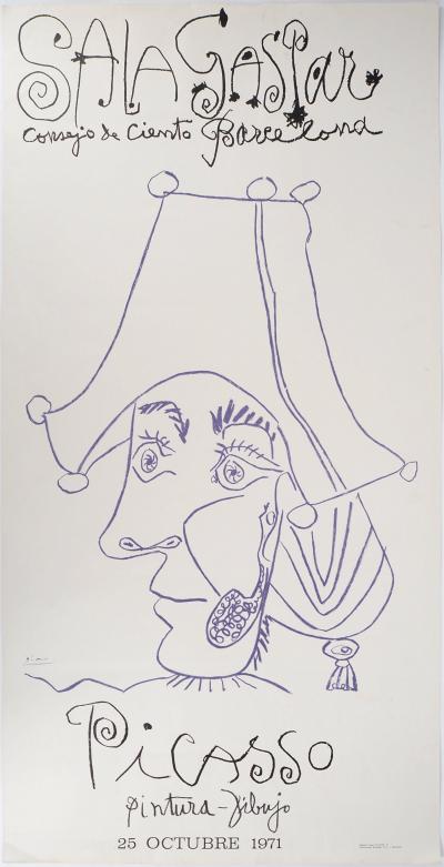 Pablo PICASSO : Exposition Sala Gaspar Barcelone - Affiche originale signée 2