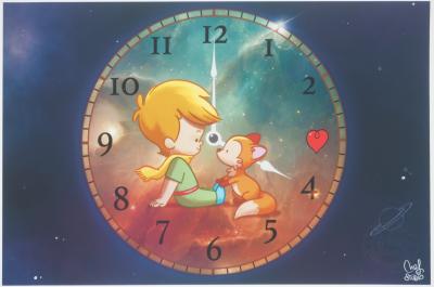Antoine DE SAINT-EXUPERY / Jordi NEF : Le Petit Prince et le renard jouent ensemble - Lithographie 2