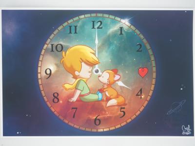 Antoine DE SAINT-EXUPERY / Jordi NEF : Le Petit Prince et le renard jouent ensemble - Lithographie 2