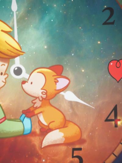 Antoine DE SAINT-EXUPERY / Jordi NEF : Le Petit Prince et le renard jouent ensemble - Lithographie 2