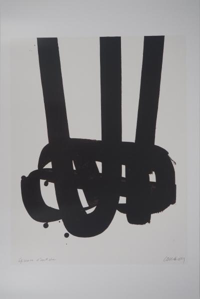 Pierre SOULAGES: Lithograph No. 29 - Original poster signed Soulages Museum 2
