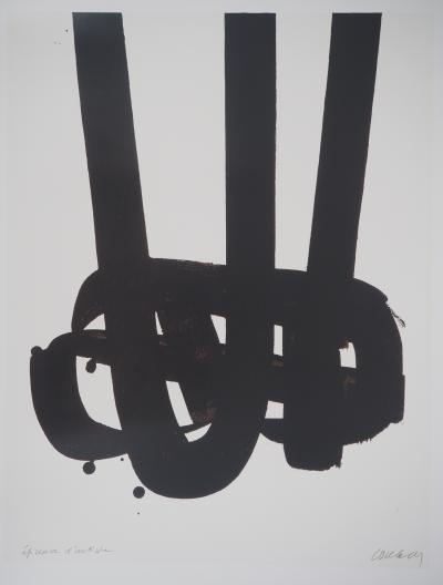 Pierre SOULAGES: Lithograph No. 29 - Original poster signed Soulages Museum 2