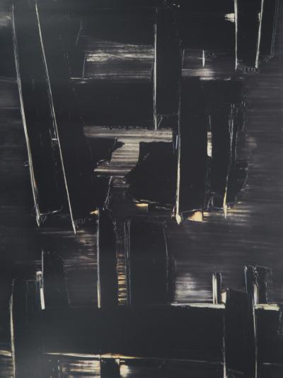 Pierre SOULAGES : Peinture 27 aout 1958 - Affiche originale signée Musée Soulages 2