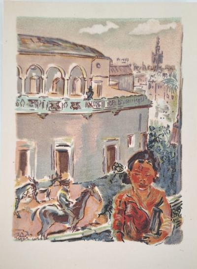 Roger Wild - Le théâtre - Lithographie originale signée 2