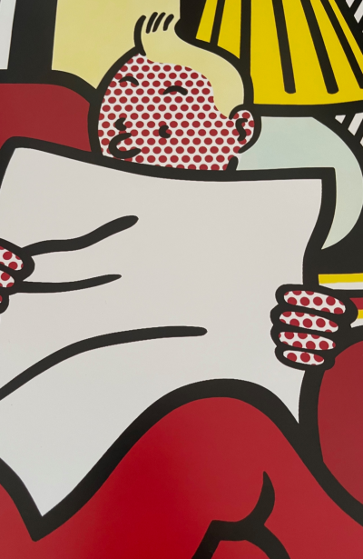 Roy Lichtenstein, Tintin Reading, Offset Lithograph 2