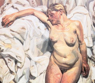 Lucian FREUD : Nu aux draps plissés - Affiche originale 2