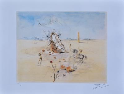 Salvador DALI (d’après) - Le cavalier Cosmique, Lithographie signée, 500ex