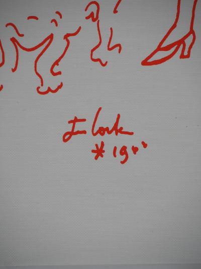 Jean COCTEAU : Le chien gourmand -  Lithographie Originale Signée 2