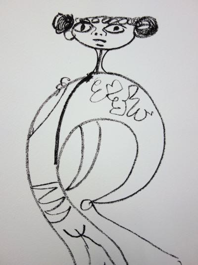 Jean COCTEAU : Elégant toreador cubiste - Lithographie signée 2