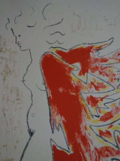 Jean Cocteau: Woman in a Cloak of Fire - Signed Lithograph 2