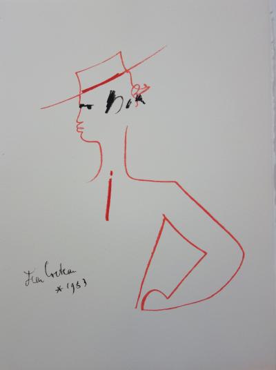 Jean COCTEAU : Profil espagnol - Lithographie signée 2