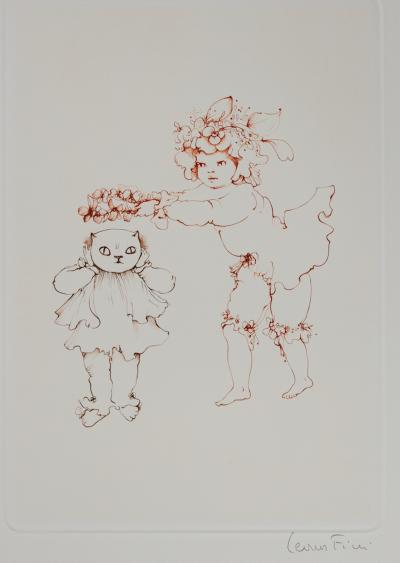 Léonor FINI : Le couronnement du chat - Gravure originale signée 2
