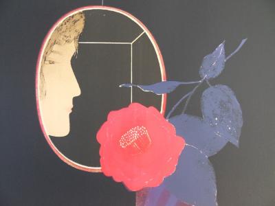 Pierre GARCIA-FONS : Femme à la rose - Lithographie originale signée 2
