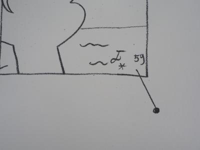 Jean COCTEAU : Homme au soleil - Lithographie signée 2