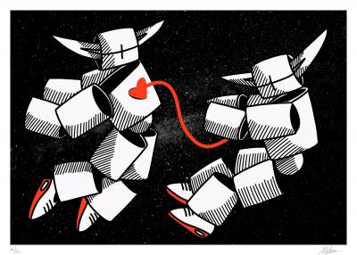 Melkio - Machines Need Love - Sérigraphie originale signée 2
