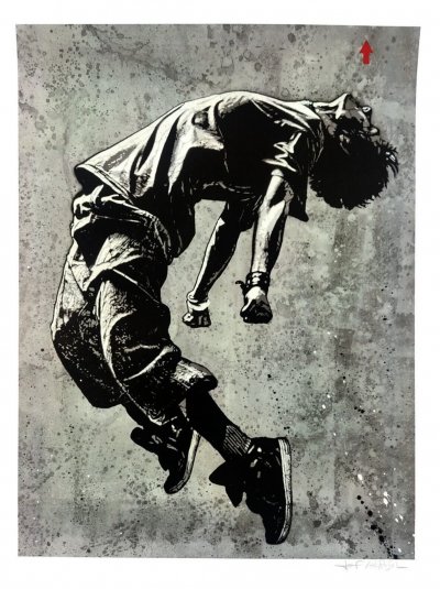 Jef Aérosol  Le saut ( circa 2022)  Tirage pigmentaire signé au crayon 2
