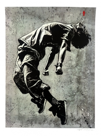 Jef Aérosol  Le saut ( circa 2022)  Tirage pigmentaire signé au crayon 2
