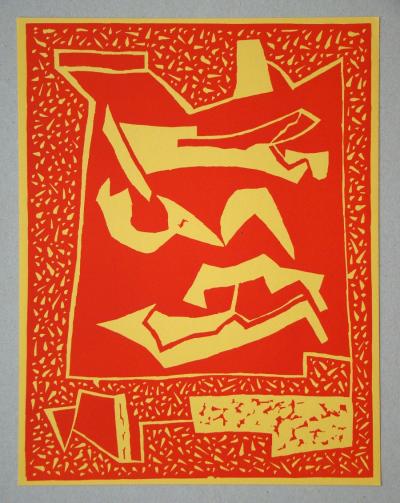 Alberto MAGNELLI (d’après) - Composition abstraite, 1959 - Bois gravé 2