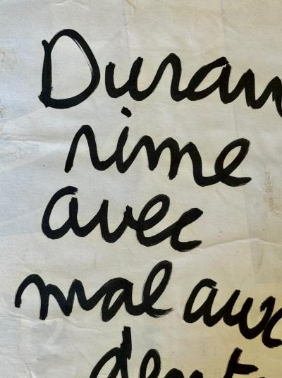 Ben Vautier - Duran rime avec mal aux dents - 2000 - Marker sur papier 2