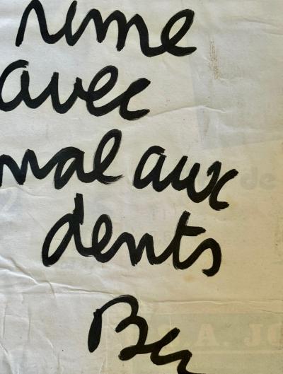 Ben Vautier - Duran rime avec mal aux dents - 2000 - Marker sur papier 2