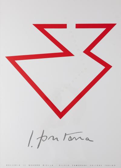 Lucio FONTANA: Concetto Spaziale Rosso - Original signed silkscreen poster 2
