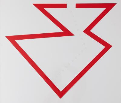 Lucio FONTANA: Concetto Spaziale Rosso - Original signed silkscreen poster 2